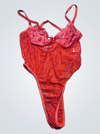 Red Lace Bodysuit