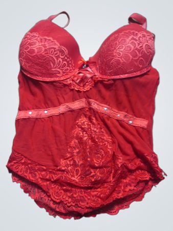 Red Lace Bodysuit