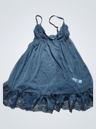 Black Lace Trim Chemise