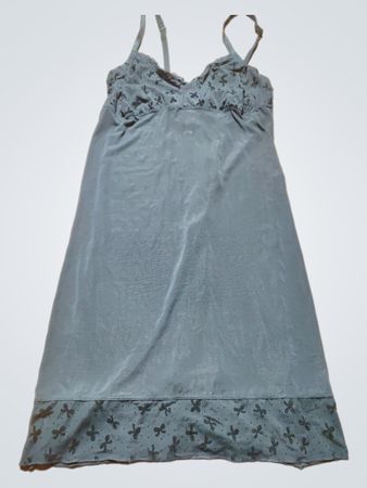 Gray Floral Chemise