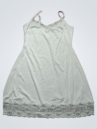 White Lace Trim Chemise