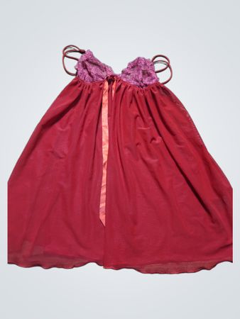 Red Lace Trim Chemise