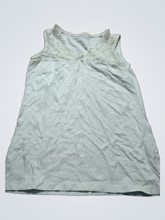 White Lace Trim Tank Top