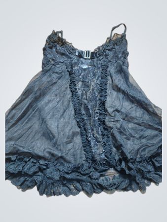 Black Lace-Trimmed Chemise