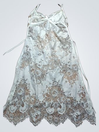 Unbranded White Lace Slip Dress
