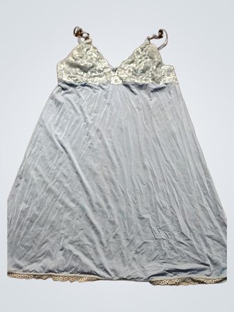 Gray Lace Trim Chemise