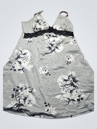 Gray Floral Dress