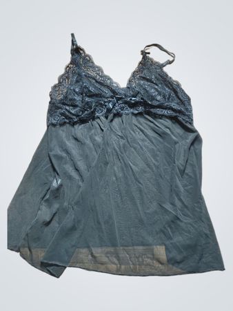 Black Lace Trim Chemise