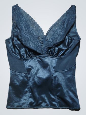 Black Satin Corset Top