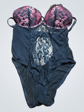 Black Bodysuit with Lace Details