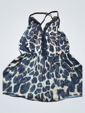 Leopard Print Lace Camisole Top