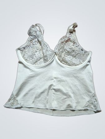 Women's White Lace Trim Camisole