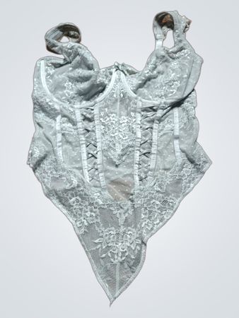 Gray Lace Bodysuit