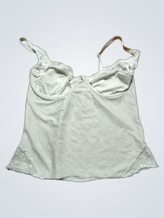 Women's White Camisole with Lace Trim
