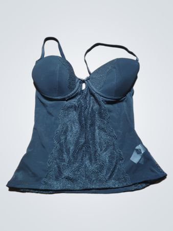 Black Lace-Trimmed Bustier