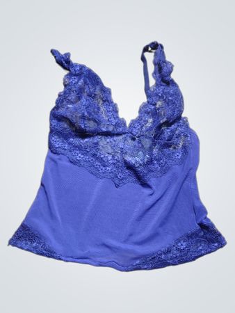 Purple Lace Trim Cami Top