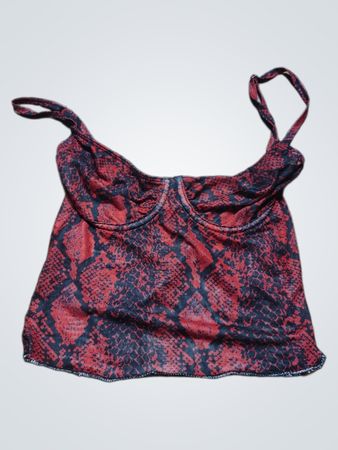Red and Black Snakeskin Tank Top