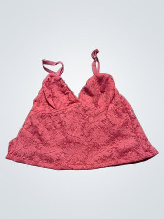 Red Lace Halter Top