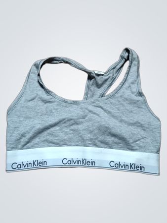 Calvin Klein Grey Racerback Sports Bra