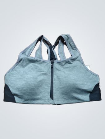 Nike Grey Zippered Sports Bra