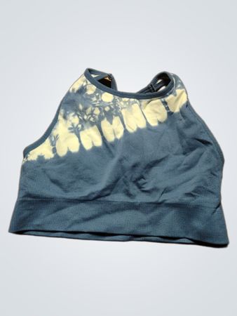 Blue Tie-Dye Crop Top