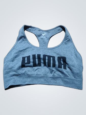 Puma Grey Logo Sports Bra