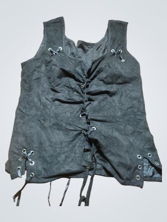Black Lace-Up Tank Top