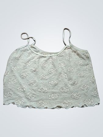 Gray Camisole with Floral Pattern