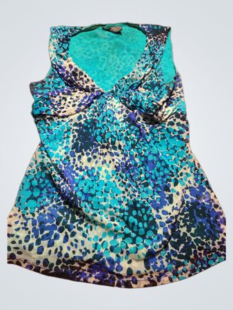 Blue and White Floral Pattern Dress