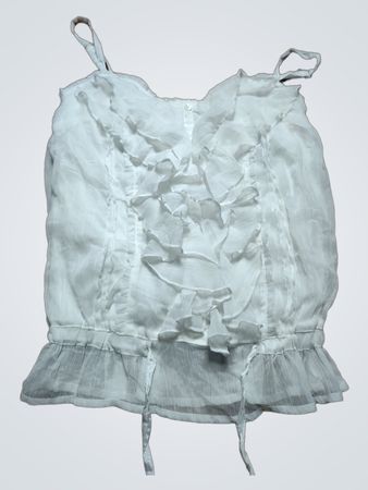 Tally Weijl White Ruffled Cami Top