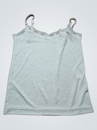 Women's White Polka Dot Cami Top