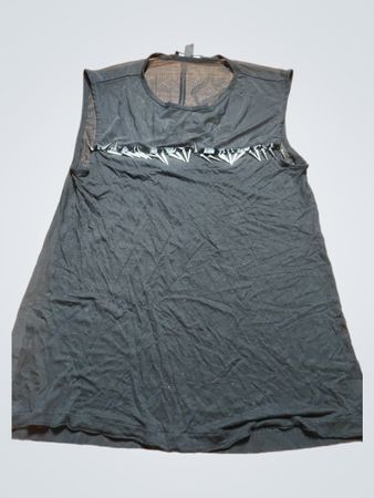 Mango Black Mesh Cami Top