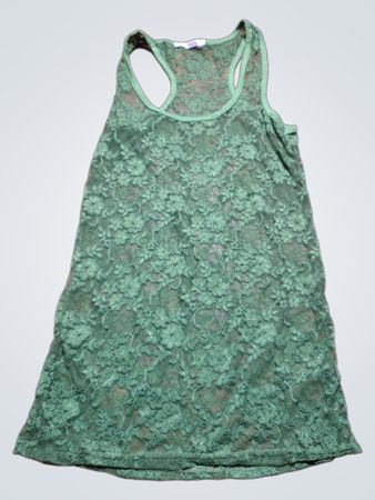 Green Lace Tank Top