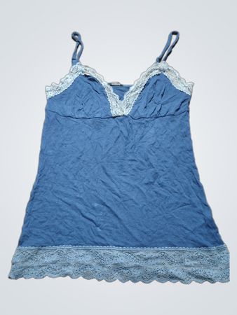 Tezenis Navy Lace Trim Cami Top
