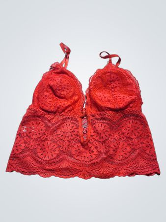 Red Lace Bra Top