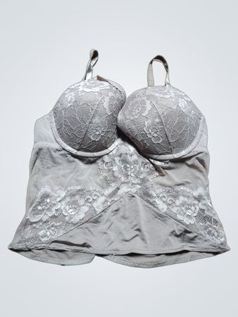 Gray Lace Bra Top