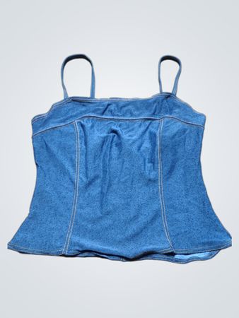 Blue Denim Crop Top
