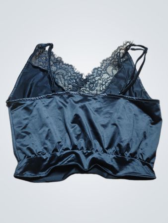 Black Satin Bra