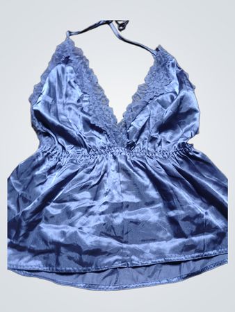 Lace Trim Satin Camisole Top