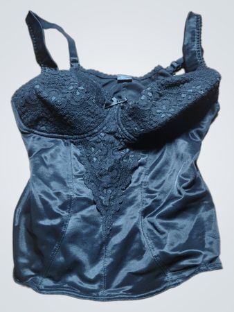 Black Satin Corset Top