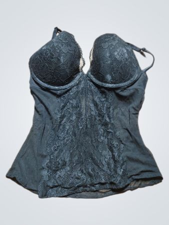Black Lace Bustier Top