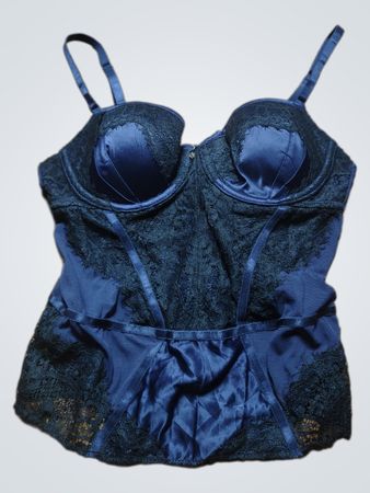 Blue Lace Corset Top