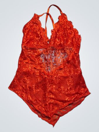 Red Lace Bodysuit