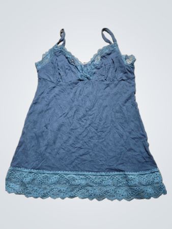 Blue Lace Trim Camisole