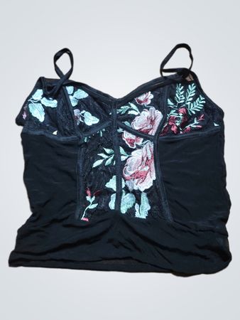 Black Floral Camisole