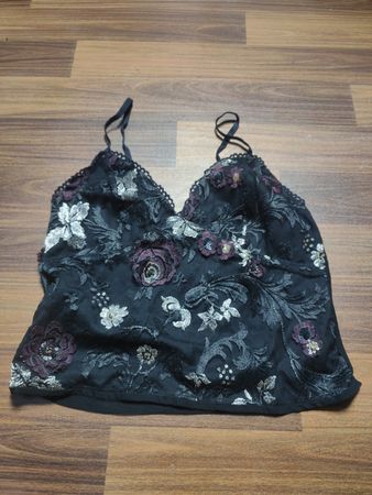 Black Floral Camisole