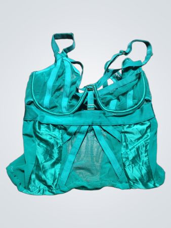 Green Mesh Sports Bra