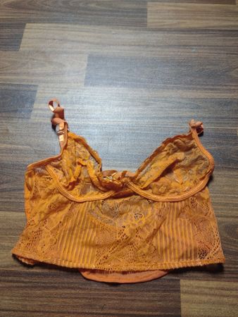 Orange Lace Bra Top