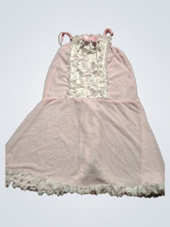 Pink Lace Trimmed Dress