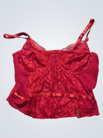 Red Lace Cami Top